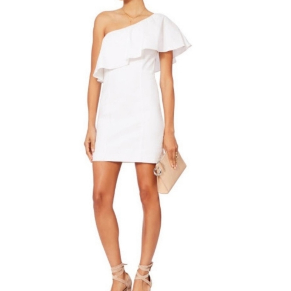 A.L.C. One Shoulder White Mini Dress